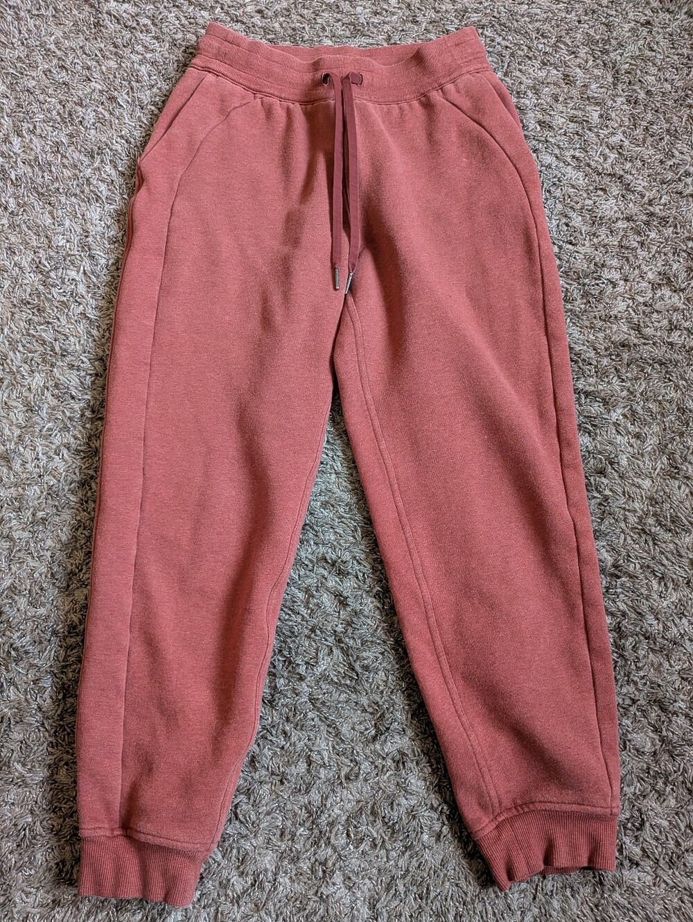 Lululemon Terracotta Scuba Relaxed Pull On 26" Jogger Pants Women's 6